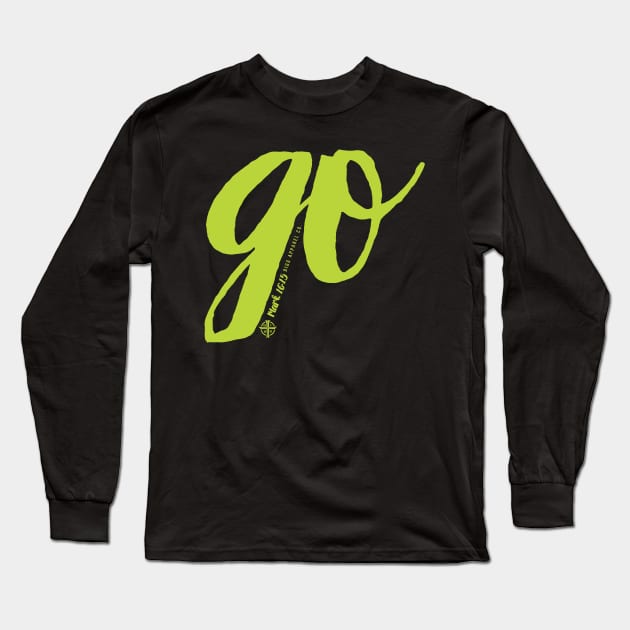 Women's Go Script Long Sleeve T-Shirt by diggapparel